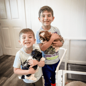 Habibi Bear companion dog with neurodivergent child